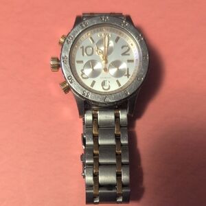 Silver and Gold Chronograph Watch